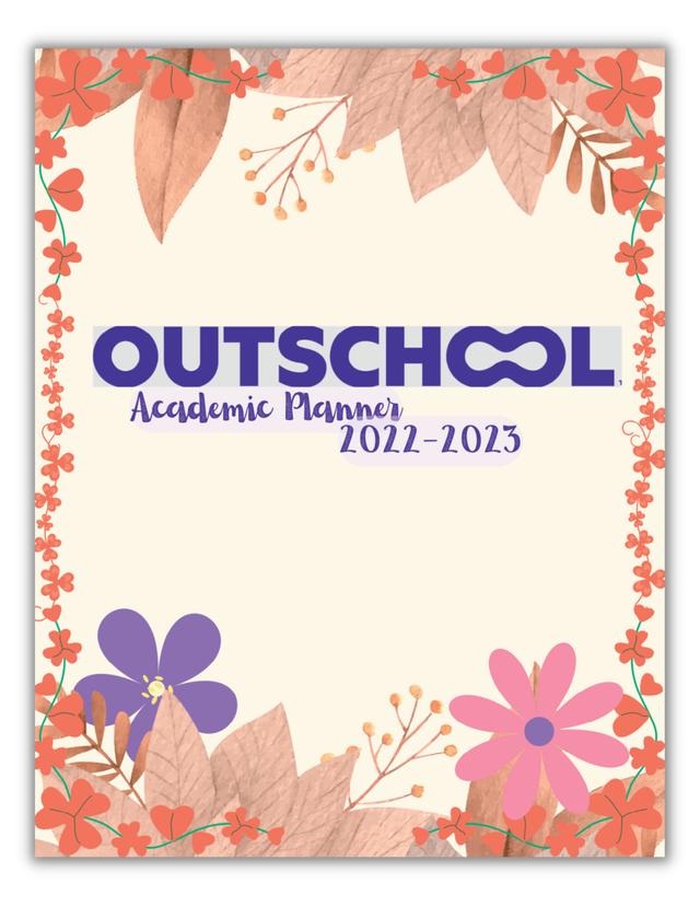 Free Homeschool Planner Templates - Outschool + Canva homeschool planner contest runner-up cover