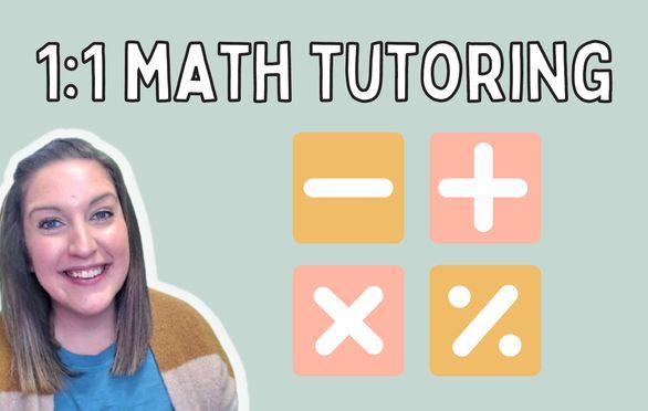 One-On-One Personalized Math Tutoring Sessions: 1st, 2nd, 3rd, 4th ...